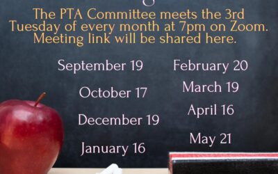 Join us for our monthly PTA meetings via Zoom!